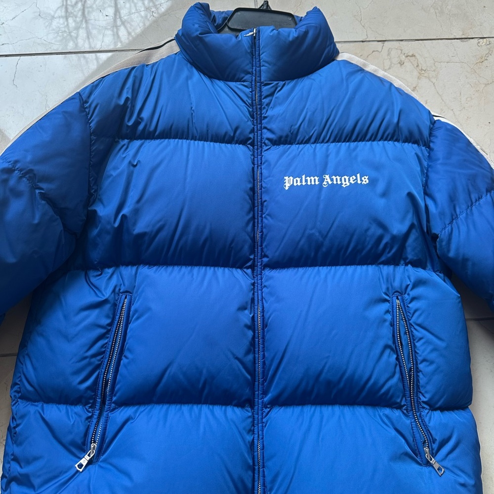 Moncler x Palm Angels Blue Puffer Jacket